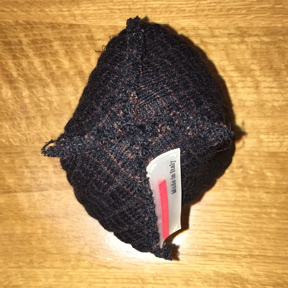 Vintage 90s PRADA Sport ribbed knitted beanie hat unisex